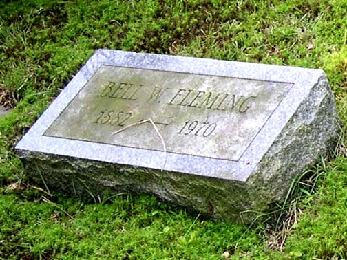 Grave stone for Carolyn Bell Waterbury